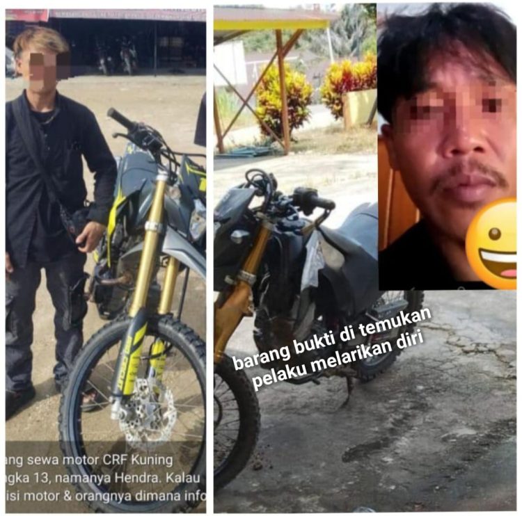 Motor Pinjaman Dibawa Kabur, Akhirnya Ditemukan Warga, Diminta APH Tindak Tegas