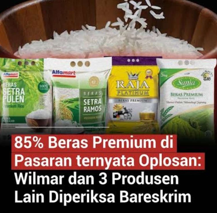 212 Merek Beras Diduga Oplosan, Konsumen Dirugikan hingga Rp100 Triliun