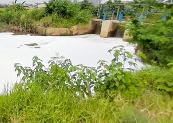 Pencemaran Kali di Desa Karangrahayu Bikin Resah Petani