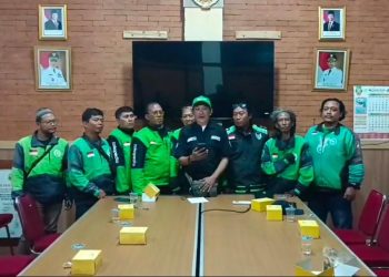 Giat Cipta Kondisi Paguyuban Ojol dan Jajaran Forkopimcam Kartasura Sukoharjo