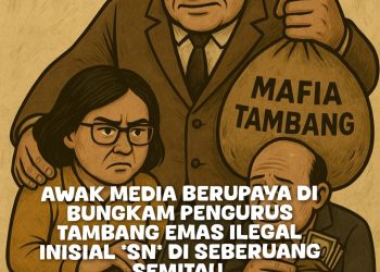 Pengurus Tambang Emas Ilegal Inisial SN di Seberuang Semitau Berupaya Membungkam Awak Media