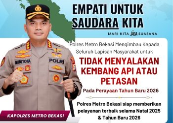 Kapolres Metro Bekasi Imbau Warga Bekasi Rayakan Tahun Baru dengan Doa dan Empati
