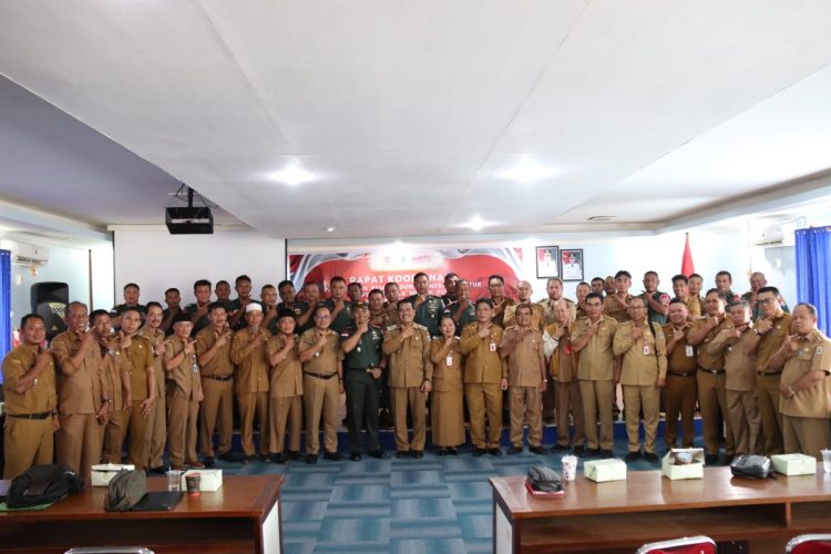 Akselerasi Ekonomi Kerakyatan, DANDIM 1206/Putussibau Pimpin Rakor Percepatan Infrastruktur Koperasi Merah Putih di Kapuas Hulu