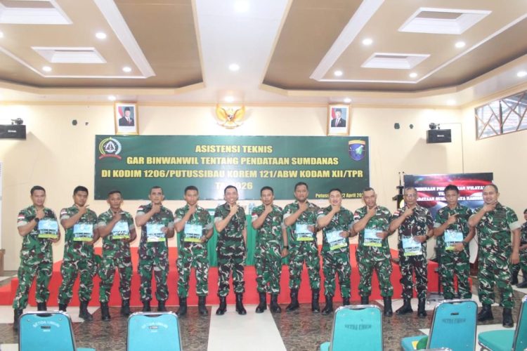 Kodim 1206/Putussibau Terima Kunjungan dan Arahan Asistensi Teknis Gar Binwanwil tentang Pendataan Sumdanas