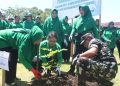 Persit KCK Cabang L Kodim 1206/Putussibau Gelar Penanaman Pohon Dalam Rangka HUT Ke-80
