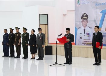 PERKUAT SINERGITAS DAN JIWA NASIONALISME, Kodim 1206/Psb bersama Forkopimda dan Dinas Jajaran Pemda Kapuas Hulu, Gelar Upacara HARKITNAS