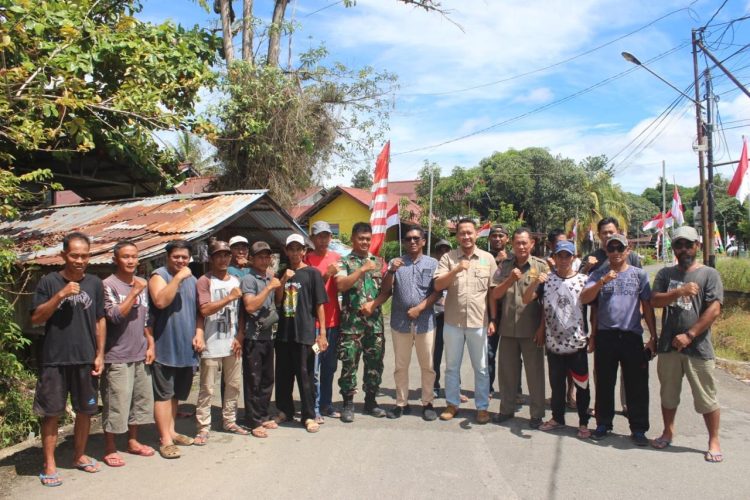Kodim 1206/Putussibau Gerakkan Program Kampung Merah Putih di Kelurahan Hilir Kantor