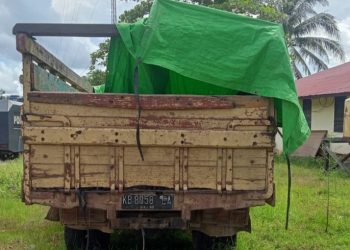 Polres Melawi Telah Amankan Satu Buah Truk Bermuatan Kayu Ulin Ilegal, Pemilik Salah Satu Warga Dari Kalteng