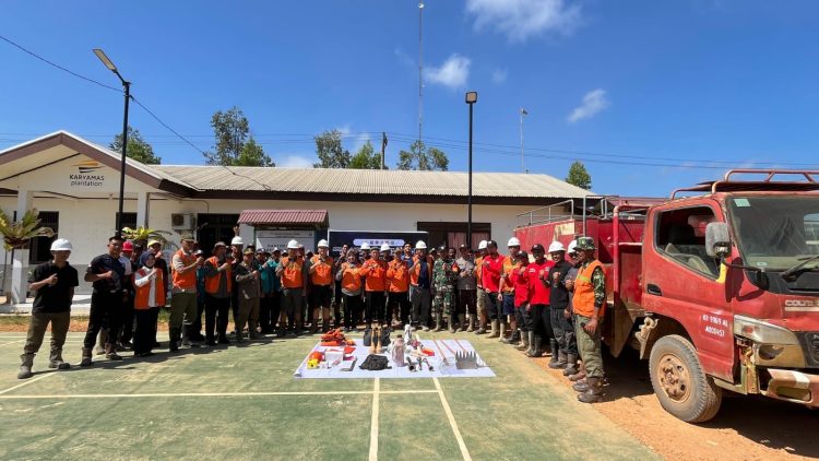 Karya Mas Group Melaksanakan Apel Siaga Karhutla Bersama Desa Binaan Sekitar Kebun