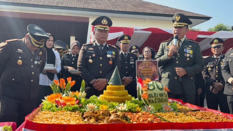 Kodim 0509/Kabupaten Bekasi Beri Surprise HUT Bhayangkara ke-80 Untuk Polres Metro Bekasi