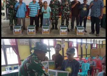 Danrem 121/Abw Berikan Tali Asih Kepada Masyarakat Desa Ulak Pauk, Wujud Kepedulian TNI Dalam TMMD Regtas Ke-129