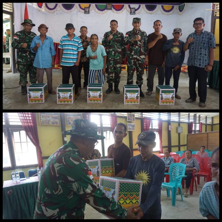 Danrem 121/Abw Berikan Tali Asih Kepada Masyarakat Desa Ulak Pauk, Wujud Kepedulian TNI Dalam TMMD Regtas Ke-129