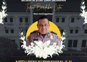 Keluarga Besar Polres Metro Bekasi Sampaikan Duka Cita Atas Wafatnya Aiptu Deni Kurniawan