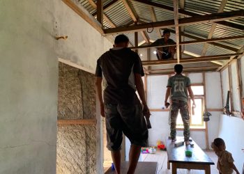 RTLH Sasaran Ke-II Milik Ibu Yustina Dayang Dusun Belatung Mulai Digenjot