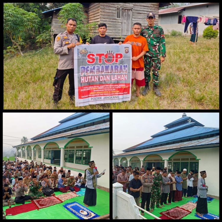 Polsek Jangkang Gelar Sholat Istisqo Bersama Forkopimcam dan Warga Balai Sebut Jangkang