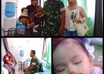 Program Bakti Sosial, Kodam XII/Tanjungpura Hadirkan Kepedulian Kesehatan, Babinsa 1206-08/Bunut Hilir Dampingi Operasi Bibir Sumbing di Boyan Tanjung