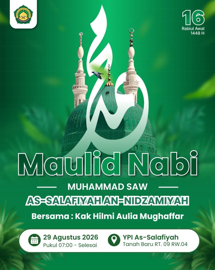 Peringatan Maulid Nabi 1448 H As-Salafiyah An-Nidzamiyah Berjalan Khidmat, Jamaah Penuhi Halaman Yayasan