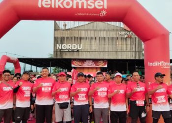 Semarakkan Gaya Hidup Sehat Dan Kebersamaan, Dandim 1206/Putussibau Bersama Forkopimda Kapuas Hulu Ikuti Simpati Run