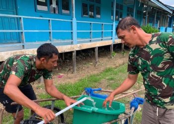 Finishing Sumur Bor TMMD Regtas Ke-129 Kodim 1206/Putussibau di SMPN 4 Satap Embaloh Hilir, Wujud Nyata Hadirkan Akses Air Bersih
