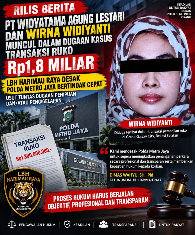 SEJAK TRANSAKSI 2023 KASUS DUGAAN PENIPUAN RP1,8 MILIAR BELUM TUNTAS, PT WIDYATAMA AGUNG LESTARI dan WIRNA WIDIYANTI DISOROT