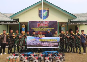 Perkuat Respons Hadapi Karhutla, Kodim 1206/Putussibau Terima Sarpras Damkar dari PT Karyamas Plantation