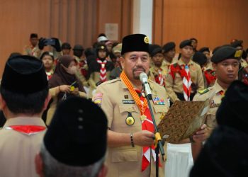 Kukuhkan Kwarcab Pramuka Batu Bara, Bupati Baharuddin Dorong Generasi Muda Berintegritas dan Berkarakter