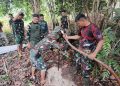 ANTISIPASI KARHUTLA, PERSONEL KORAMIL 1206-13/BUNUT HULU BUAT SUMUR BOR