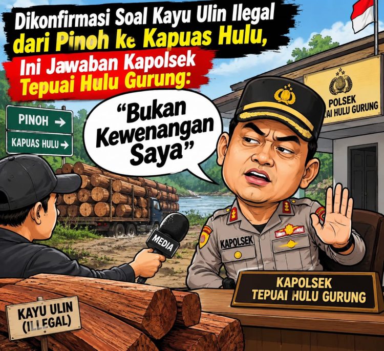 Dikonfirmasi soal Dugaan Peredaran Kayu Ulin Ilegal dari Pinoh ke Kapuas Hulu, Kapolsek : “Bukan Kewenangan Saya”