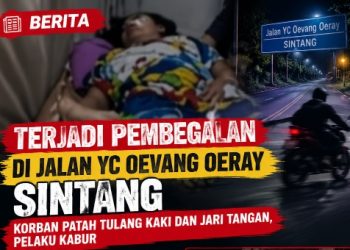 Pembegalan Terjadi di Jalan YC Oevang Oeray Sintang, Korban Patah Tulang Kaki dan Jari Tangan, Pelaku Kabur